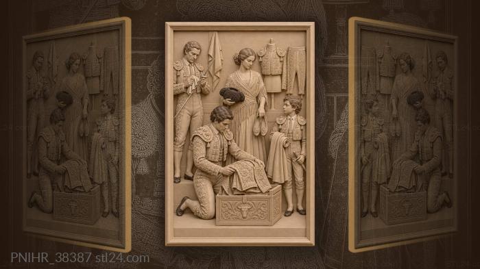 Перед корридой костюмы и оружие