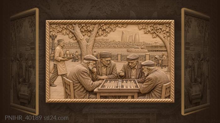 Игроки бросают кости на бульваре баку