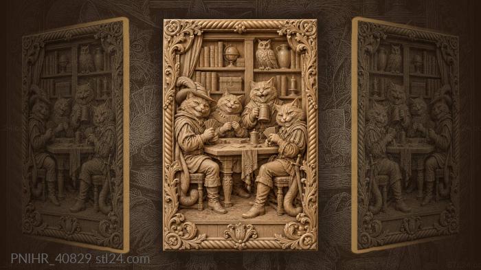 Сова следит с книжной полки