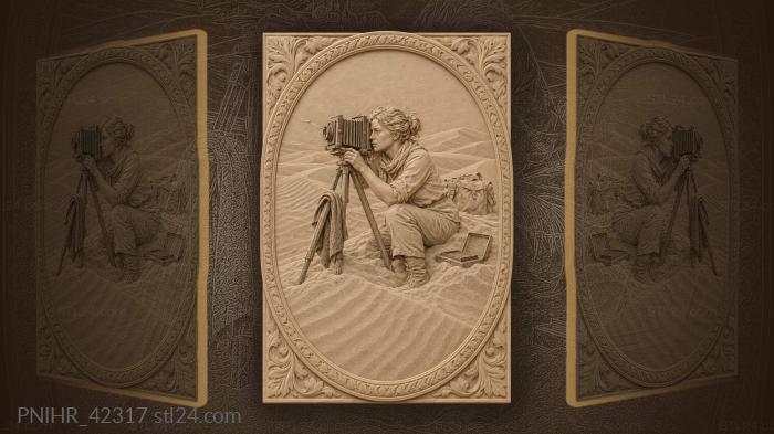 Фотограф у песчаной дюны