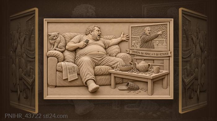 Кот прячет уши от крика болельщика
