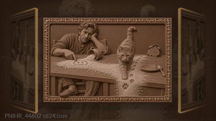 Сахарный беспорядок и утренний кот