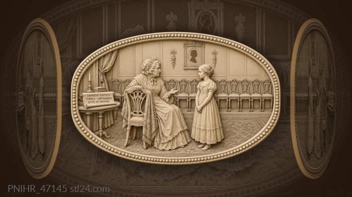 Семейный портрет старинной гостиной