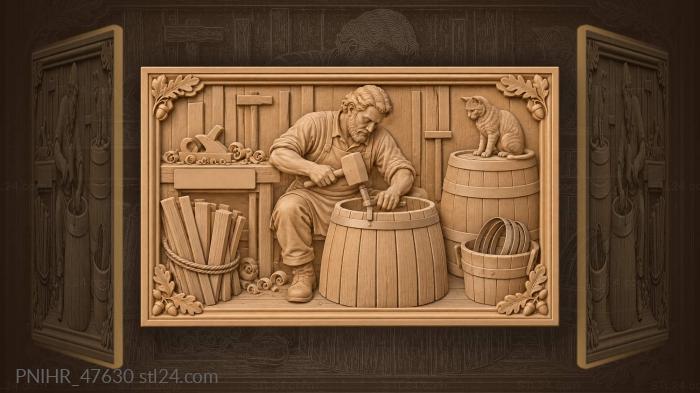 Мастер бочар и верный кот
