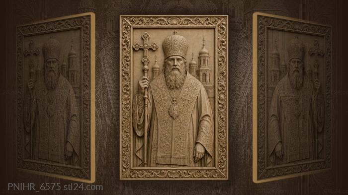 Священник поднял крест над колокольнями