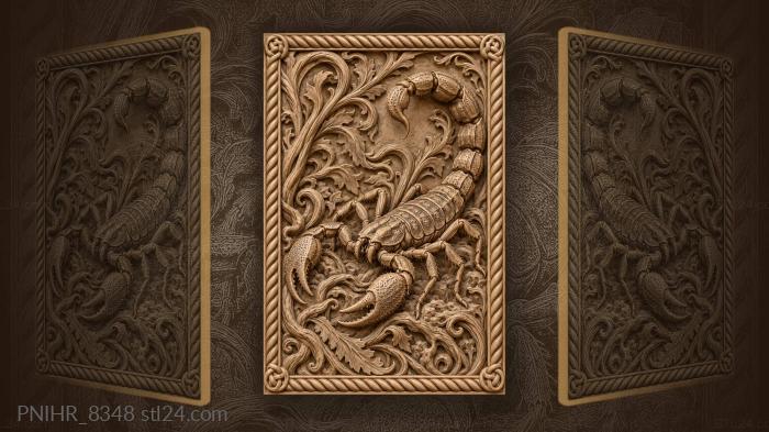 Лозы и корни текут у скорпиона