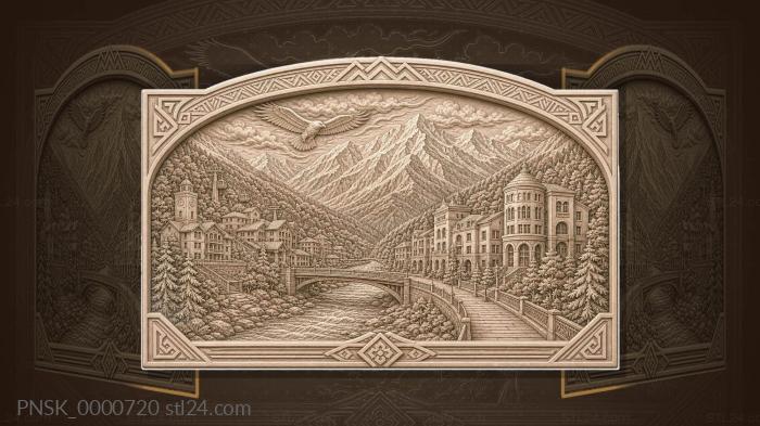 Роза Хутор - горы и река