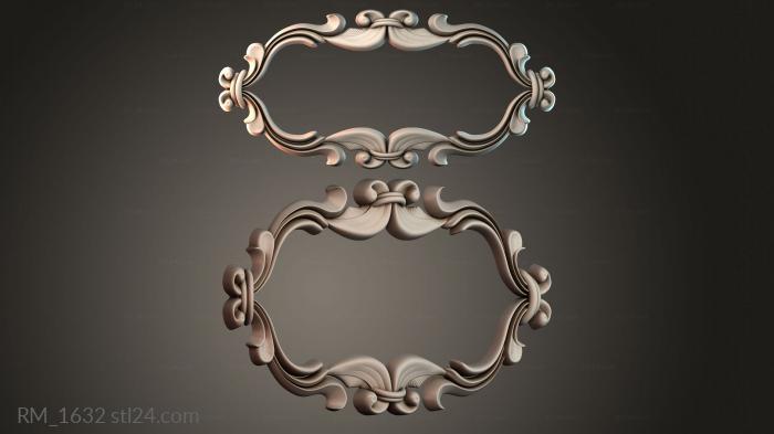 Mirrors and frames (Room write table, RM_1632) 3D models for cnc