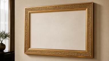 Baguette frame Rectangular frame with oriental ornament 3d model