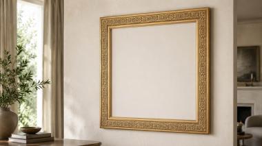 Baguette frame Frame with oriental ornament 3d model
