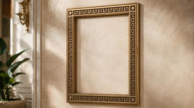 Baguette frame Frame with Greek meander and geometric accent 3d model
