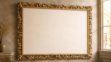 Baguette frame Frame with smooth openwork ornament and classic symmetry 3d model