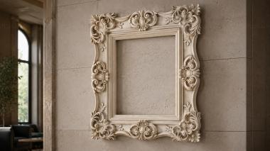 Decorative frames, framing Classic rectangular frame with volutes and acanthus 3d model