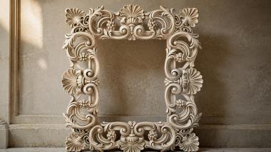 Decorative frames, framing Ornamental baguette with grapes and shells 3d model