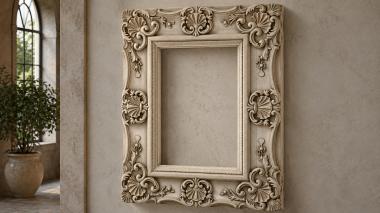 Decorative frames, framing Mirror frame with acanthus scrolls and shells 3d model