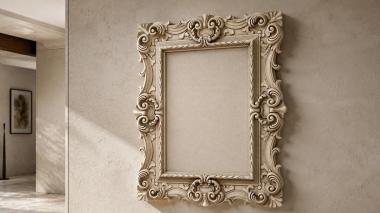 Decorative frames, framing Carved frame with swirls for a mirror or painting 3d model