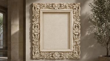 Decorative frames, framing Classic frame with floral pattern and acanthus leaves 3d model