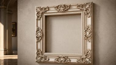 Decorative frames, framing Frame with corner cartouches and volutes for a mirror or panel 3d model