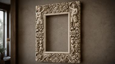 Decorative frames, framing Ornamental frame with putti and grapes 3d model