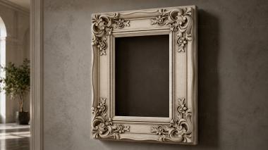 Decorative frames, framing Picture frame with acanthus scrolls and leaves 3d model