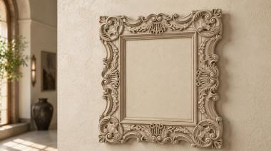 Decorative frames, framing Ornamental frame with acanthus leaves and spirals 3d model