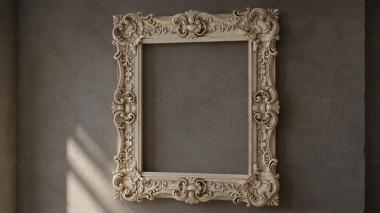 Decorative frames, framing Ornamental frame with curls and leaves 3d model