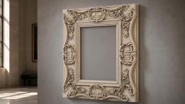 Decorative frames, framing Classic frame with cartouches and acanthus leaves 3d model