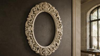 Decorative frames, framing Oval frame with scrolls and acanthus 3d model
