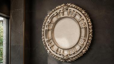 Decorative frames, framing Decorative round rosette with leaves and cassettes 3d model