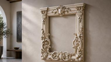 Decorative frames, framing Carved frame with acanthus and cartouche 3d model