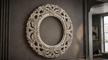 Decorative frames, framing Oval frame with volutes and acanthus for a mirror 3d model