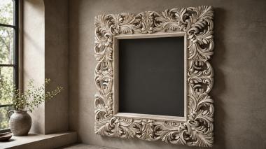 Decorative frames, framing Volumetric frame with acanthus leaves and curls 3d model