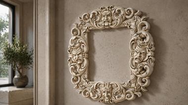 Decorative frames, framing Decorative cartouche with mascarons and curls 3d model