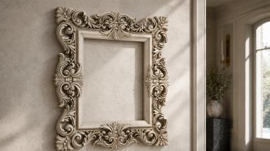 Decorative frames, framing Mirror frame with acanthus ornament and volutes 3d model