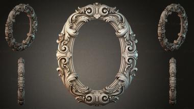 Decorative frames, framing Oval frame with acanthus scrolls and cartouches 3d model