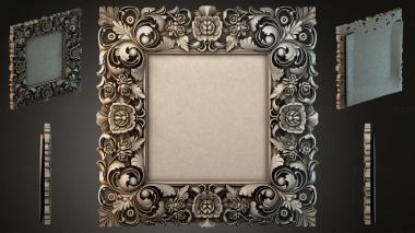 Decorative frames, framing Decorative frame with scrolls and rosettes 3d model