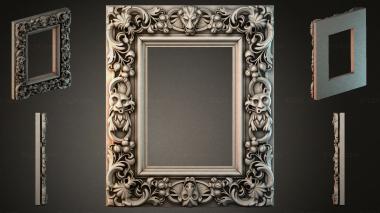 Decorative frames, framing Baguette frame with lion masks and acanthus scrolls 3d model