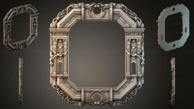 Decorative frames, framing Architectural portal with Corinthian columns and scrolls 3d model