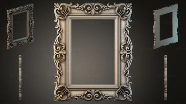 Decorative frames, framing Mirror frame with acanthus curls 3d model