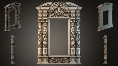 Decorative frames, framing Door frame with composite columns and ornamental capital 3d model