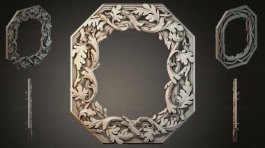 Decorative frames, framing Octagonal frame with acanthus scrolls and leaves 3d model