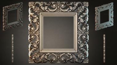 Decorative frames, framing Ornate decorative picture frame with acanthus scrolls and floral molding 3d model