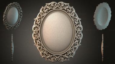 Decorative frames, framing Oval frame with Baroque scrolls 3d model
