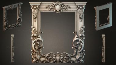 Decorative frames, framing Mirror frame with acanthus scrolls and cartouche 3d model