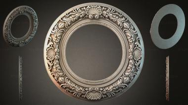 Decorative frames, framing Round braid with acanthus leaves and curls 3d model