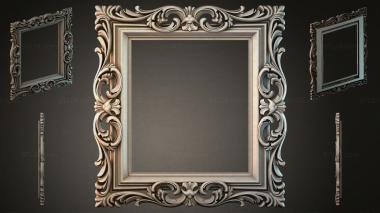 Decorative frames, framing Picture frame with acanthus scrolls and volutes 3d model