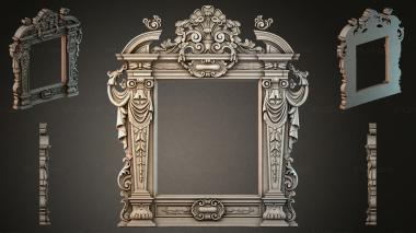 Decorative frames, framing Ornamental frame with architectural elements and a cartouche 3d model