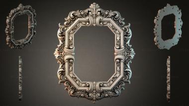 Decorative frames, framing Baroque decorative corner molding with volutes 3d model