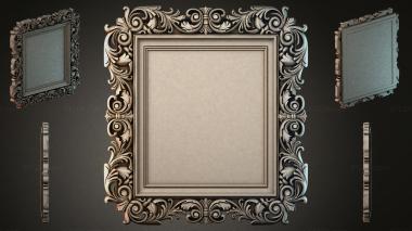 Decorative frames, framing Picture frame with swirls and spirals 3d model