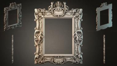 Decorative frames, framing Classic frame with putti and floral ornament 3d model